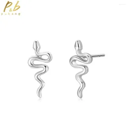 Stud Earrings PuBang Fine Jewelry Real 925 Sterling Silver High Carbon Diamond Luxury Snake For Women Wedding Gift Drop