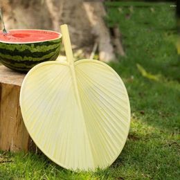 Decorative Figurines Durable Artificial Palm-Leaf Fan Plastic Large Size Cattail Leaf Summer Cooling Accessories Farmhouse Hand Fans