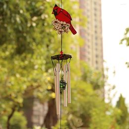 Decorative Figurines Metal Tube Bird Wind Chime Hanging Decoration Home Indoor Outdoor Garden Bell Balcony Pendant Gift