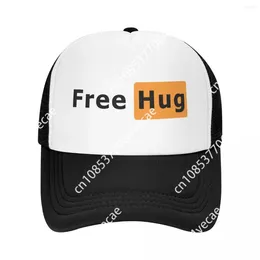 Ball Caps Punk Unisex Free Hug Trucker Hat Adult Adjustable Baseball Cap For Men Women Outdoor Snapback Hats