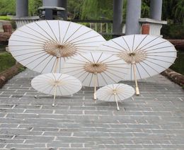 Bridal Wedding Parasols White Paper Umbrella Chinese Mini Ccraft 4 Diameter 20 30 40 60cm Umbrellas Whole4382323