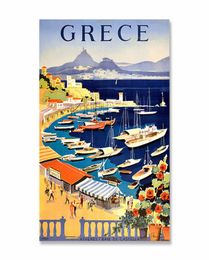 Vintage Famous City Landscape Posters Metal Painting Italy France Greece Hawaii Retro Plate Wall Art Decor for Living Room Home 203953969