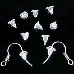 Hot Sell 2000Pcs lots Useful white Transparent Plastic Earrings Back Stopper 4mm DIY Earrings Accessories 276P