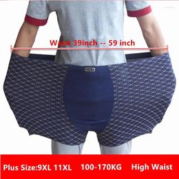 Underpants Oversized 11XL 9XL 170KG Men Modal Soft Boxers Plus Size Male Loose High Waist Stretched Large Boy Shorts Underwear