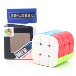 Magic Cubes Magic Cube Fidget Toys Speed Cube Cylindrical Colour Cube Special-shaped Cube Puzzle Smooth Fun Third Level Puzzle Toys Educ Toy Y240518