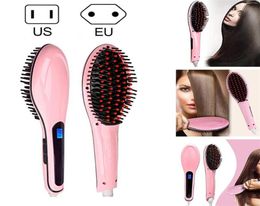 Styling Straightener Comb Electric Hair Brush Comb Irons Auto Straight Hair Brush straightener Care EU US239Y1205473
