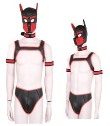 Play Role Of Puppy Exotic Bondage Accessories Toys With Chest Strap Hood And Panties For Mask Dog Fetish Harness Play Sex Bdsm Dtg3894641