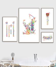 Dental Equipment Poster Teeth Anatomy Canvas Painting Dentist Gift Picture Medical Wall Art Watercolor Print Clinic Wall Decor1567535