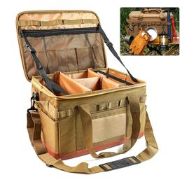 30L Camping Cooking Utensil Organiser Collapsible Handheld Travel Picnic Bag Detachable Multifunctional Utility Supplies 240517