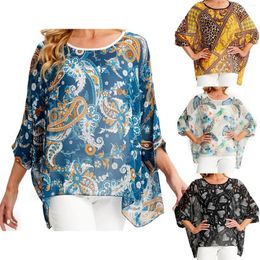 Women's Fashion Large Chiffon Shirt Beach Holiday Suit Bikini Cover Up Womens Cotton Summer Old Woman Smock