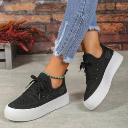 Casual Shoes 2024 Platform For Women Autumn Breathable Mesh Lace Up Women's Sneakers Outdoor Light Ladies Walking