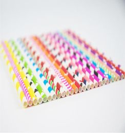 Colorful Drinking Paper Straws Biodegradable Baby Shower Boy Decoration For Candy Bar Birthday Party Christmas Decorations Kids Ad5764122