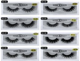 2019 new 20 styles 3D Mink Eyelashes Eye makeup Mink False lashes Soft Natural Thick Fake Eyelashes 3D Eye Lashes Extension Mink l6313295