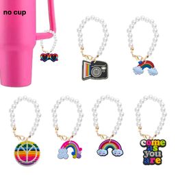 Sandals Rainbow 24 Pearl Chain With Charm Accessories For Cup Handle Tumbler Shaped Charms Drop Delivery Otzqf