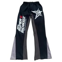 Y2k Pants Men Loose Graphic Trousers Casual Sweatpants Mid Waist Sporty Female Clothes Streetwear Hip Hop Vintage Flared Pants 240513