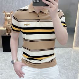 Mens Polos Summer Golf Shirts Men Casual Polo Short Sleeves Breathable Quick Dry Wear Sports T Shirt High Street short sleeve tees Asian size M-4XL