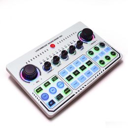 Other A/V Accessories X50 Professional Recording Studio Sound Cards Live Stream Usb Card Broadcast O Mixer Interface For Living Game Dhqtj