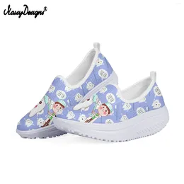 Casual Shoes Noisydesigns Summer Breath Slip On Sneaker For Women Tooth Dentist Printing Mesh Platform Lady Swing Slimming 2024