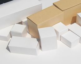 Gift Wrap 50pcsGeneral Purpose White Small Box Packaging 350g Square Blank Cardboard Spot Cosmetics Color4694718