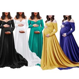 Maternity Dresses 2022 Womens Evening Dress Sexy V-neck Pregnant Womens Clothing Pregnant Womens Clothing Photo Prop Clothing H240518
