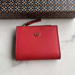 Luxury Handbag Designer Brand Discount Wallet Card Bag New Womens Bag Mid Fold Wallet Short Zipper Zero Wallet Real Leather Card Bag QF2M