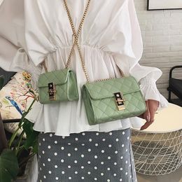 Shoulder Bags 2024 Fashion Women Brand Designer Small Cross Body Bag Mini Chain Mother And Daughter Plaid Messenger Bolso