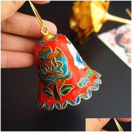 Christmas Decorations Vintage Cloisonne Enamel Filigree Bell Ornaments Small Decorative Chinese Gifts Tree Hanging Decor Bag Key Pend Dh5Bh