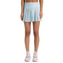 Lu выравнивает шорты Summer Sport Outdoor Теннисная юбка с высокой талией красоты против скольжения спортивные шорты Ll Lmeon Женщина