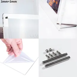 Frames Acrylic Po Frame Display Stand Transparent Storage Bracket Shelf For Festival Holiday Party Poster Decorations