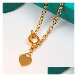 Pendant Necklaces Dy Four Leaf Clover Necklace Mens Designer Women Jewellery Rope Chain Pendants Cross Stainless Steel Gift Not Fade Dro Otqbi