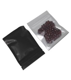 100pcsLot Zip Lock Plastic Bags for Food Coffee Powder Packaging Mylar Aluminium Foil Front Clear Zipper Reusable Sample Pouches 25602422