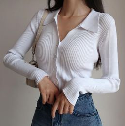 Women's Knits & Tees V-neck Turn Down Collar Sexy knitted sweater Mix Order