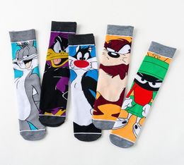 Bob Esponja Funny Socks Men Hip Hop Joker Novelty Novedades Art Socks Street Wear Duck Cat Cartoon Sock 607w4019153