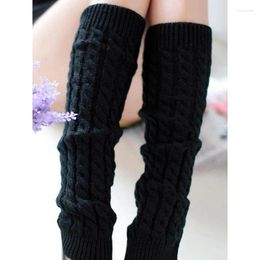 Women Socks Cable Knit Winter Over Knee Long Warm Stockings Christmas Party