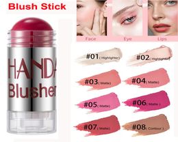 Chubby Cream Blush Stick Makeup Face and Eyes Lips 8 Colours Blush Sticks Matte Shimmer Moisturising Contour Highlighting Long Last1093683