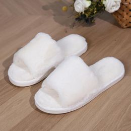 Slippers Cotton Female Spring Japanese Fashion Home Wear Furry Open Floor