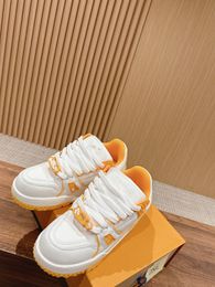 Designer shoes Women men Oversized Sneakers Genuine Leather Casual Shoes Flat Sole Platform Designers Sole White Black Leather shoes 0504