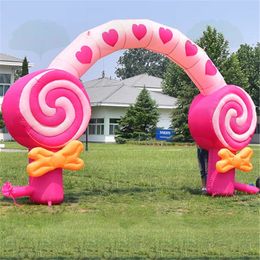 wholesale Customized Oxford Candy archway balloon inflatable decoration doughnut arch sport start line on sale