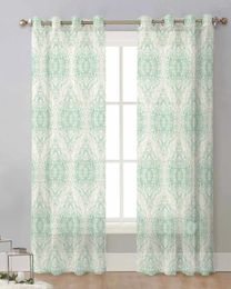 Curtain Ethnic Style Retro Persian Pattern Floral Bedroom Voile Window Treatment Drapes Tulle Sheer Curtains For Living Room