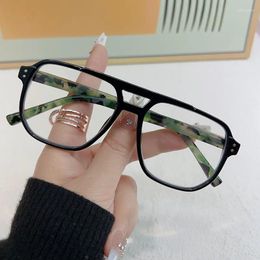 Sunglasses Korean Style Reading Glasses Anti Blue Light Pilot Double Beam Presbyopia Eyeglasses Big Frame Hyperopia Eyewear Unisex 1to 4.0