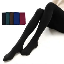 Women Socks Fashion Sexy Solid Colour Comfortable Velvet Women's Pantyhose Slim Simple Style Elastic Look Thin Lolita Tie Nylon Tights