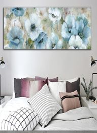 Flowers Oil Paintings Print On Canvas Abstract Wall Posters And Prints Watercolour Flowers Wall Pictures For Living Room Cuadros3969281