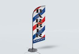 Custom Promotion Barber Shop Beach Feather Flag 110g Knitted Polyester Swooper Banner Digital Printing4641987