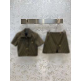 Women's Trench Coats Double f Paper Clip Small Lapel Medusa Gold Button Shirt Jacket