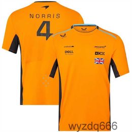 Gsby Formula One Mens Fashion T-shirts F1 Racing Team Mclaren Lando Norris Clothing Oversize t Shirt Short Sleeve Tee Breathable Quick Drying Top D1K1