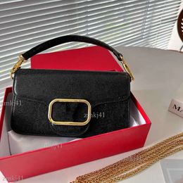 Valentine Bag Solid Color Leather Luxury Handbags Metal Chain V Letter Shoulder Bag Designer Brand Bags Retro Women's Solid Color Messenger Bag 5A 354
