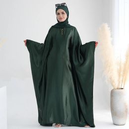 Ethnic Clothing Kaftan Shiny Djellaba Abaya Women Muslim Prayer Maxi Dress Loose Caftan Turkey Arabic Robe Islamic Ramadan Eid Al-Adha