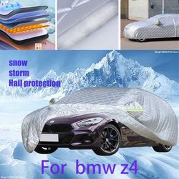 Car Covers For BMW z4 Outdoor Cotton Thickened Awning For Car Anti Hail Protection Snow Covers Sunshade Waterproof Dustproof T240509
