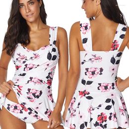 Women's Swimwear 2024 Floral Print Two Piece Swimsuit Plus Size Bolid Shoulder Women Vintage Push Up Ruffle Bathing Suit Tankini Set