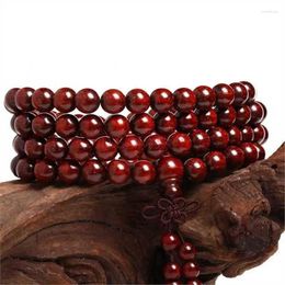 Link Bracelets Red Jasper Pterocarpus Santalinus Bracelet108Dark Wood Arborvitae Beads Men's And Women's Bracelet Car Accessories Pendant